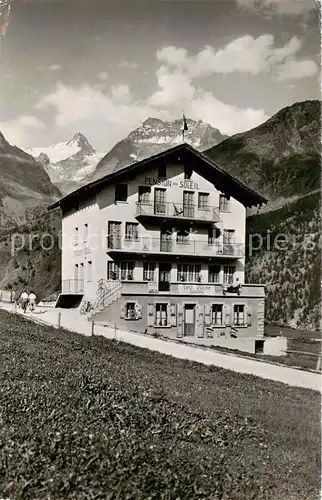 AK / Ansichtskarte Saas Fee_VS Pension Tea Room zur Sonne Kaelbermatten 