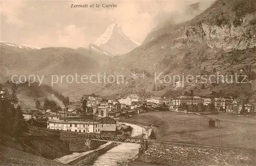 AK / Ansichtskarte Zermatt_VS et le Cervin Zermatt_VS