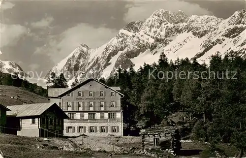 AK / Ansichtskarte Loetschental_VS Hotel Langgletscher Faflerain Sattelhorn und Schienhorn 
