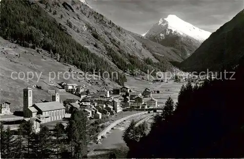 AK / Ansichtskarte Saas Grund_VS Panorama mit Stellihorn 