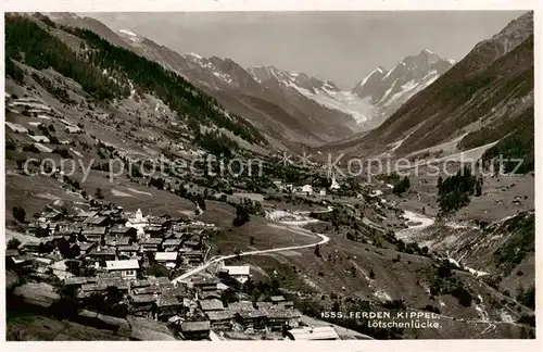 AK / Ansichtskarte Ferden_VS mit Kippel und Loetschenluecke 