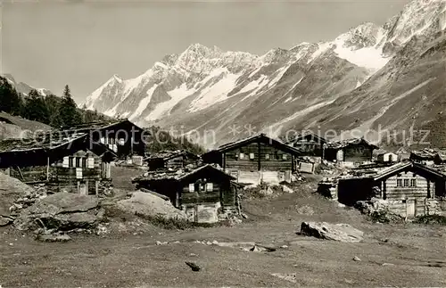 AK / Ansichtskarte Loetschen_VS Fafleralp mit Sattelhorn und Schienhorn 