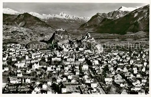 AK / Ansichtskarte Sion__Sitten_Seduno_VS Vue aerienne 