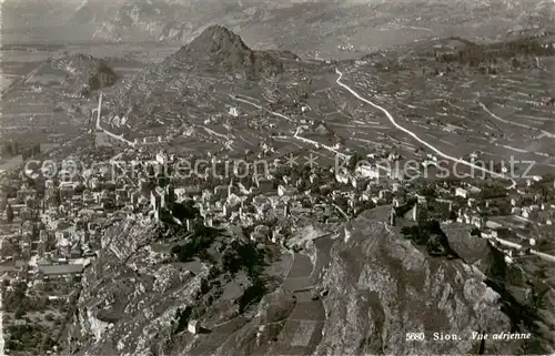 AK / Ansichtskarte Sion__Sitten_Seduno_VS Vue aerienne 
