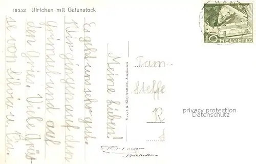 AK / Ansichtskarte Ulrichen mit Galenstock Ulrichen