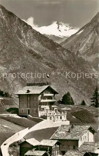 AK / Ansichtskarte Saas Fee_VS Pension Alphubel 
