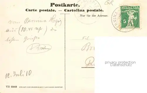 AK / Ansichtskarte Bernina_GR Hospiz Bernina_GR