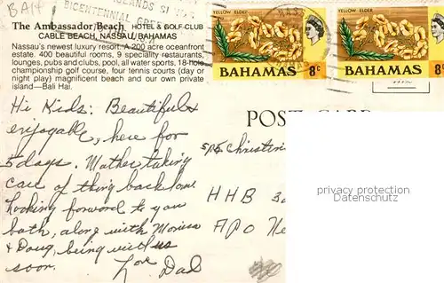 AK / Ansichtskarte Nassau_ Bahamas The Ambassador Beach Hotel and Golf Club Air view 