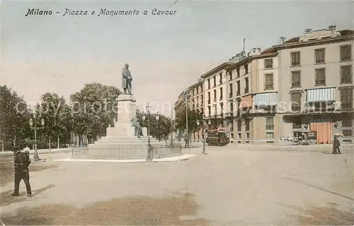 AK / Ansichtskarte Milano_Mailand_IT Piazza e Monumento a Cavour 