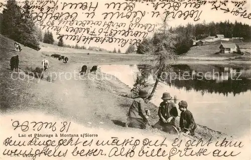 AK / Ansichtskarte Montana sur Sierre_VS Lac et Paturage  