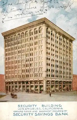 AK / Ansichtskarte Los_Angeles_California Security Building Savings Bank 