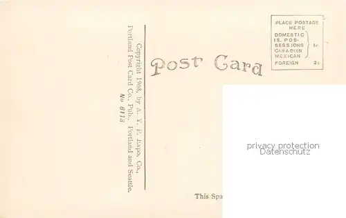AK / Ansichtskarte Seattle_Washington_USA End Elevation Manufactured Building Alaska Yukon Pacific Exposition and Water Front 