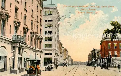 AK / Ansichtskarte South_Bend_Indiana_USA Washington Avenue Looking East from Main Street 