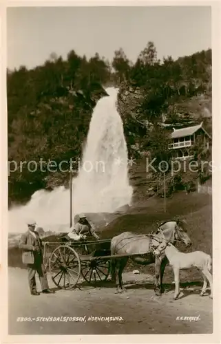 AK / Ansichtskarte Norheimsund_Norge Stensdalsfossen 