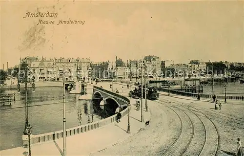 AK / Ansichtskarte Amsterdam__NL Nieuwe Amstelbrug 