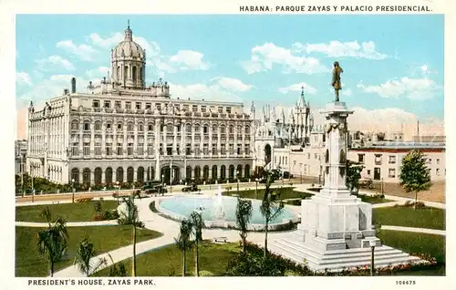 AK / Ansichtskarte Habana_Havana Parque Zayas y Placio Presidencial Habana Havana