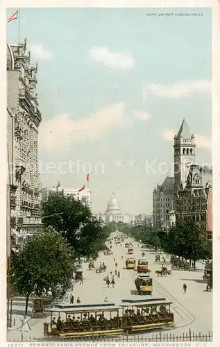 AK / Ansichtskarte Washington__DC Pennsylvania Avenue from Treasury 