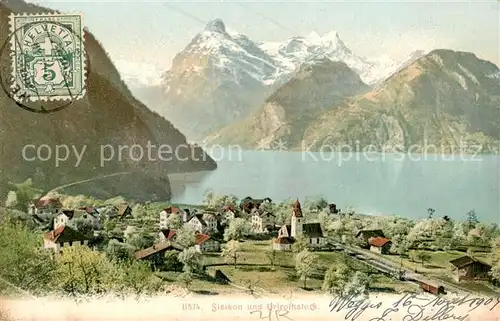 AK / Ansichtskarte Sisikon_Vierwaldstaettersee mit Urirotstock Sisikon
