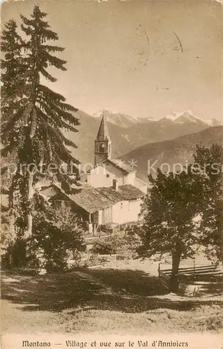 AK / Ansichtskarte Montana_VS Village et vue sur le Val d Anniviers Montana_VS
