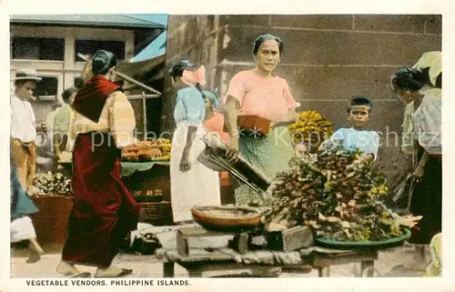 AK / Ansichtskarte  Philippinen_Philippine_Islands Vegetable Vendors 