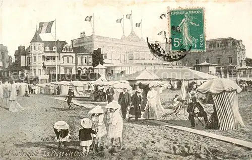 AK / Ansichtskarte  Trouville-sur-Mer La Plage et le Casino Trouville-sur-Mer