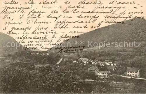 AK / Ansichtskarte  Langenbruck__BL Panorama mit Kurhaus 