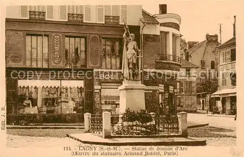 AK / Ansichtskarte  Lagny_-sur-Marne_77_Seine-et-Marne Statue de Jeanne dArc  