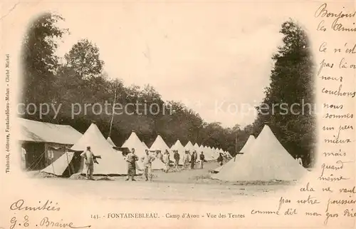 AK / Ansichtskarte  Fontainebleau_77_Seine_et_Marne Camp dAvon Vue des Tentes 