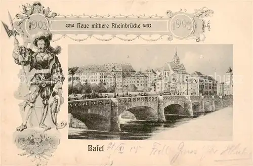 AK / Ansichtskarte  Basel_BS Neue mittlere Rheinbruecke Basel_BS