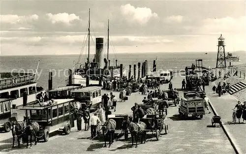 AK / Ansichtskarte  Norderney_Nordseebad Dampferankunft Norderney_Nordseebad