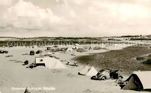 AK / Ansichtskarte  Hohwacht_Ostseebad Zeltplatz Strand Hohwacht_Ostseebad