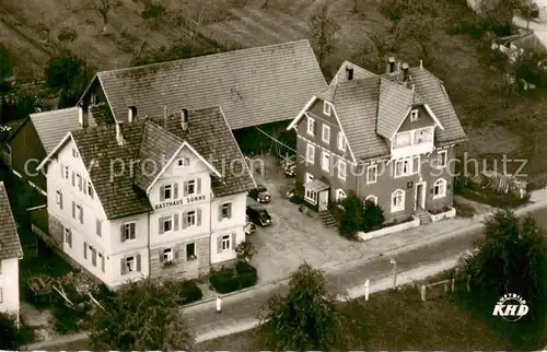 AK / Ansichtskarte  Aichelberg_Calw Gasthaus Pension zur Sonne Fliegeraufnahme Aichelberg Calw