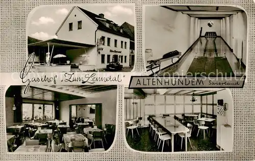 AK / Ansichtskarte 73831697 Altenhundem Gasthof Zum Lennetal Restaurant Pension Kegelbahn Altenhundem