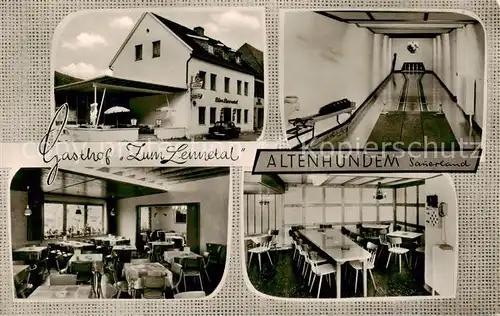 AK / Ansichtskarte  Altenhundem Gasthof Zum Lennetal Restaurant Pension Kegelbahn Altenhundem