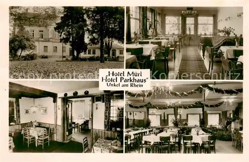 AK / Ansichtskarte 73831717 Unkel_Rhein Hotel Muerl Hotel Parkhaus Gastraeume Unkel Rhein