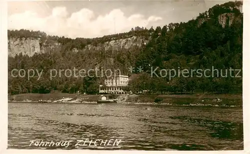 AK / Ansichtskarte  Pirna_Elbe Faehrhaus Zeichen 