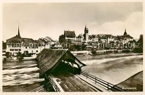 AK / Ansichtskarte  Bremgarten_AG Gedeckte Bruecke Bremgarten AG