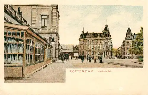 AK / Ansichtskarte  Rotterdam__NL Stationsplein 