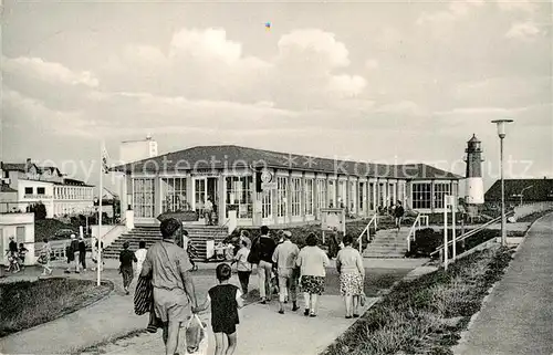 AK / Ansichtskarte  Buesum_Nordseebad Liegehalle und Leuchtturm Buesum_Nordseebad