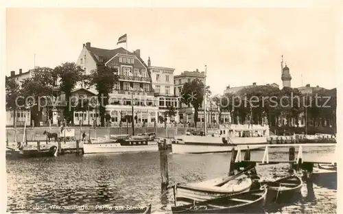 AK / Ansichtskarte  Warnemuende_Ostseebad Partie am Strom Warnemuende_Ostseebad