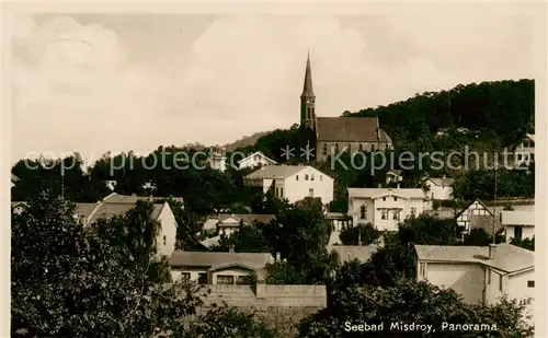 AK / Ansichtskarte  Misdroy_Ostseebad_Miedzyzdroje_PL Panorama mit Kirche 