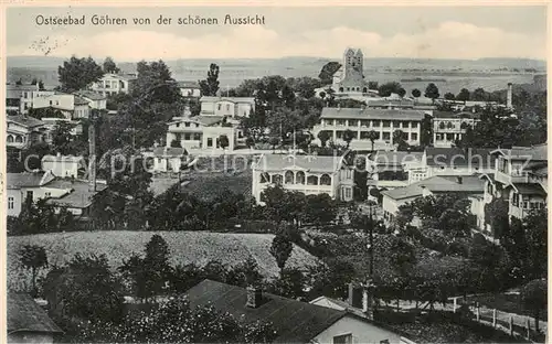 AK / Ansichtskarte  Goehren__Ostseebad_Ruegen Blick von der schoenen Aussicht 