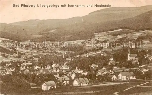 AK / Ansichtskarte 73831823 Bad_Flinsberg_Swieradow_Zdroj_PL Panorama mit Iserkamm und Hochstein 