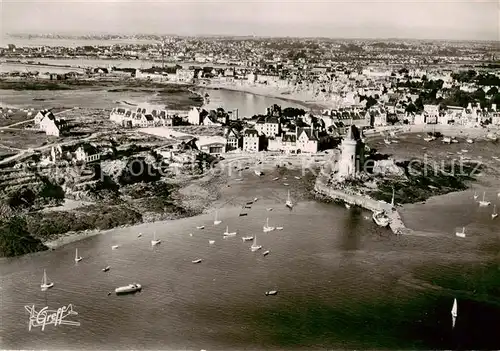 AK / Ansichtskarte  Saint-Servan-sur-Mer_35 Vue aerienne LEmbarcadere de Dinard la Tour Solidor et la Ville 