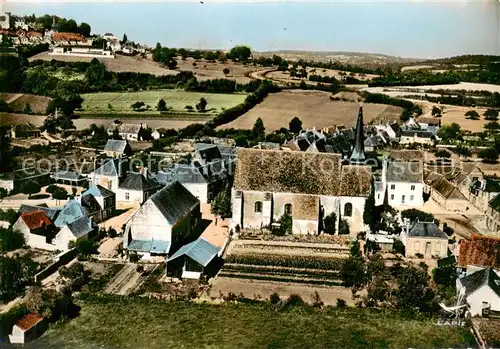 AK / Ansichtskarte  Melleray Eglise St Pierre Vue aerienne Melleray