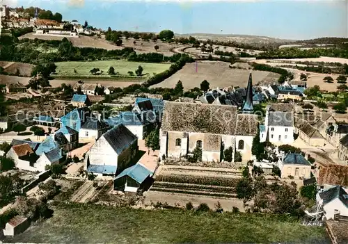 AK / Ansichtskarte  Melleray Eglise St Pierre Vue aerienne Melleray