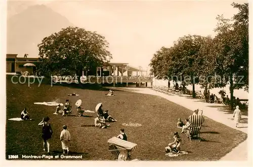 AK / Ansichtskarte  Montreux-Vieux_68 Plage et Grammont 