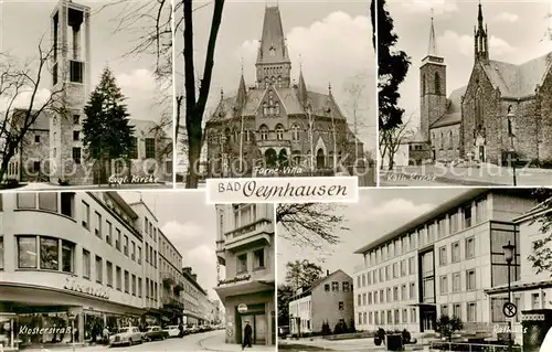 AK / Ansichtskarte 73831913 Bad_Oeynhausen Ev Kirche Farne Villa Kath Kirche Klosterstrasse Rathaus Bad_Oeynhausen