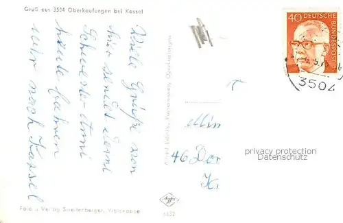 AK / Ansichtskarte 73831934 Oberkaufungen Fliegeraufnahme Oberkaufungen