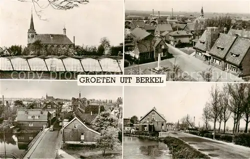 AK / Ansichtskarte  Berkel_En_Rodenrijs Kirche Strassenpartie Panorama Kanal Berkel_En_Rodenrijs